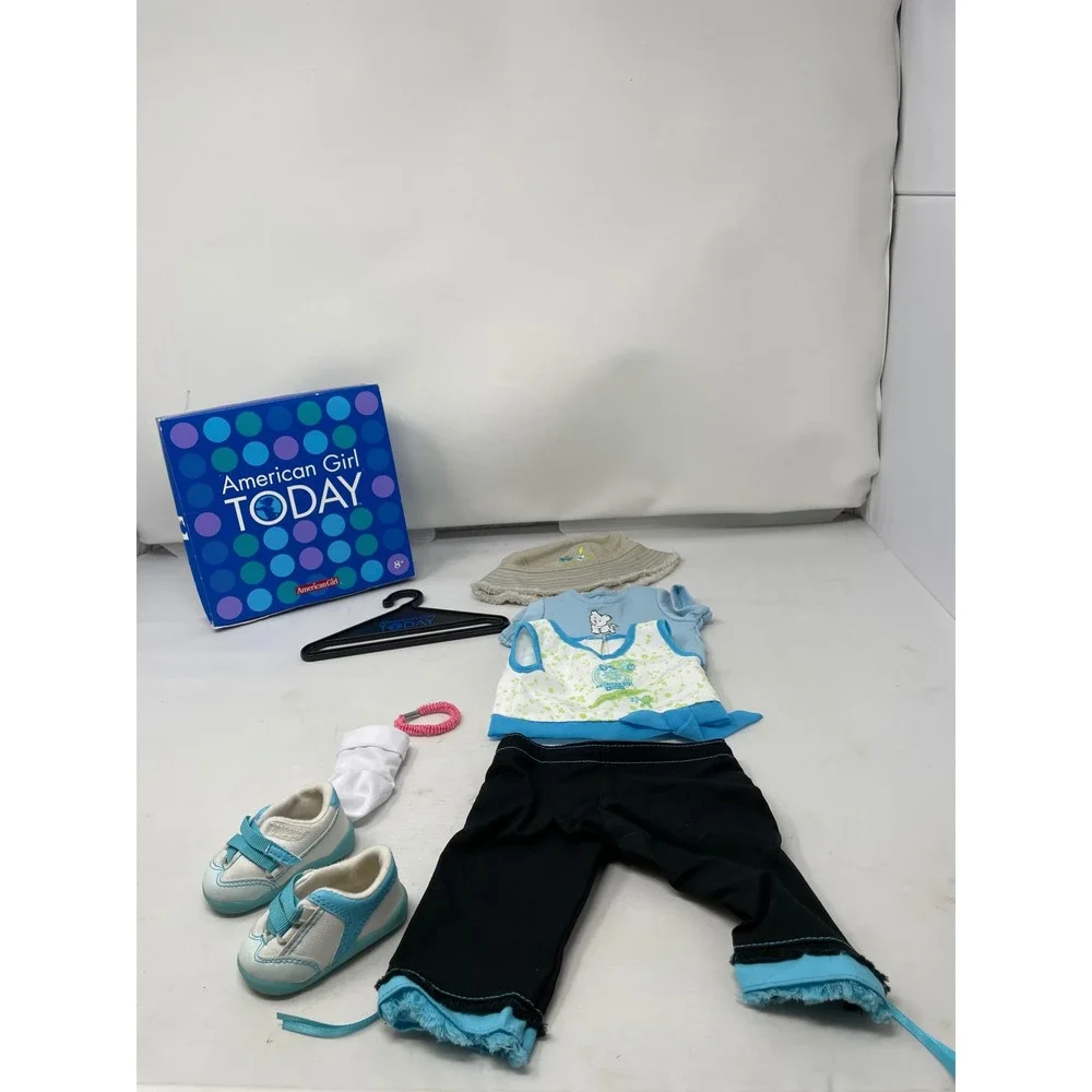 American Girl Ready for Fun Outfit 2003 w/ Shoes,‎ Hat & Box AG Today Set